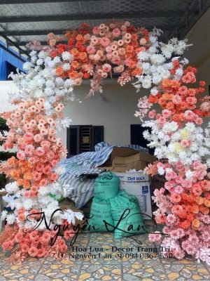 Cổng Cưới Tông Cam Hồng - CC003