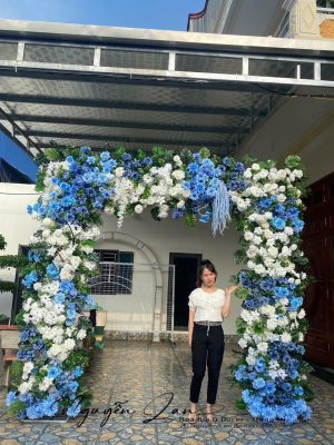 Cổng Cưới Tông Trắng Xanh - CC005