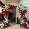 Cổng Cưới Vuông Tông Đỏ Trắng - CC006