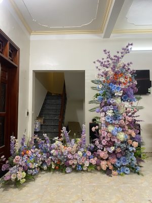 Cổng Cafe - Nhà hàng tông hồng xanh tím - CQ003