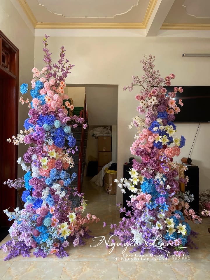 Cổng Cafe - Nhà hàng tông tím xanh - CQ012