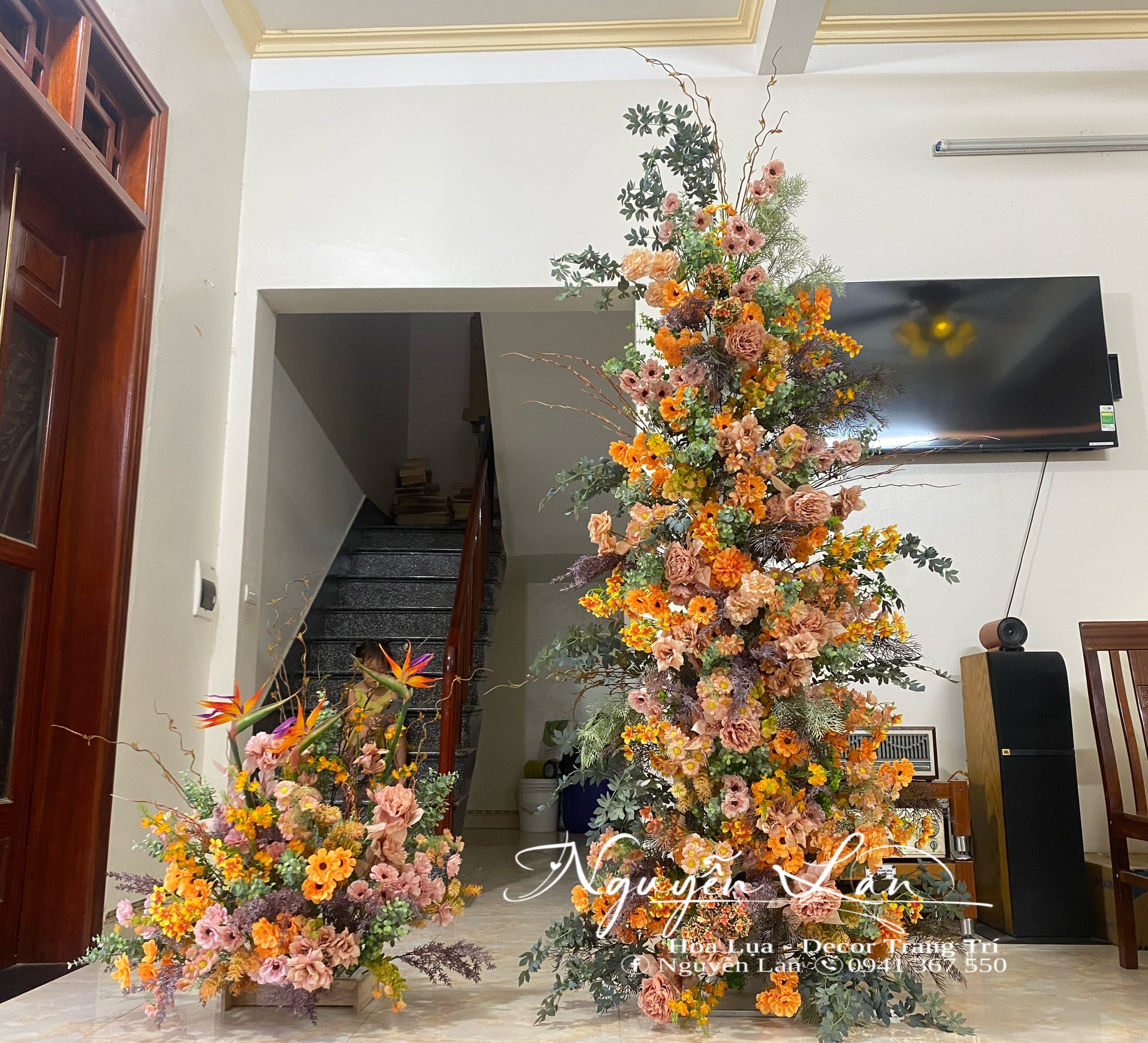 Cổng Studio trụ tông cam nâu - CS004