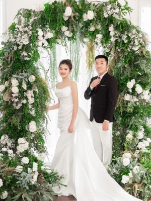 Cổng Studio tròn tông lá nâu- CS017
