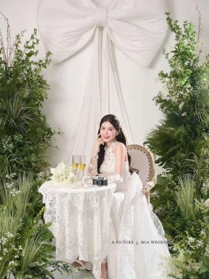 Cổng Studio set nơ trắng - CS029