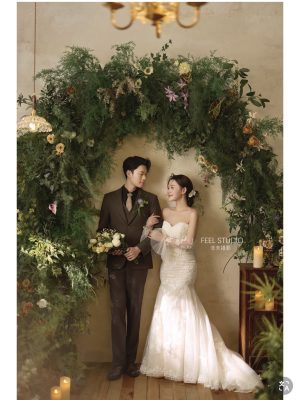 Cổng Studio vòm nửa lá xanh - CS034