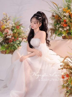 Khóm chân cổng studio tông nâu trắng - KCS010