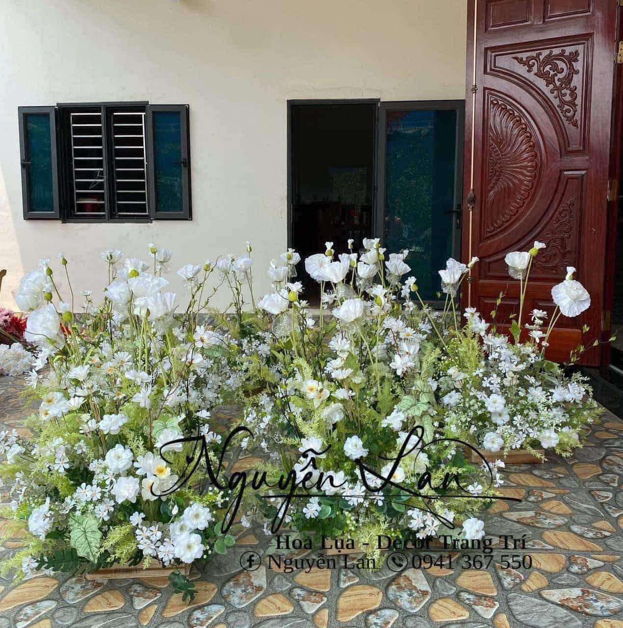 Khóm anh túc trang trí chân Cổng Cưới - KTCC001